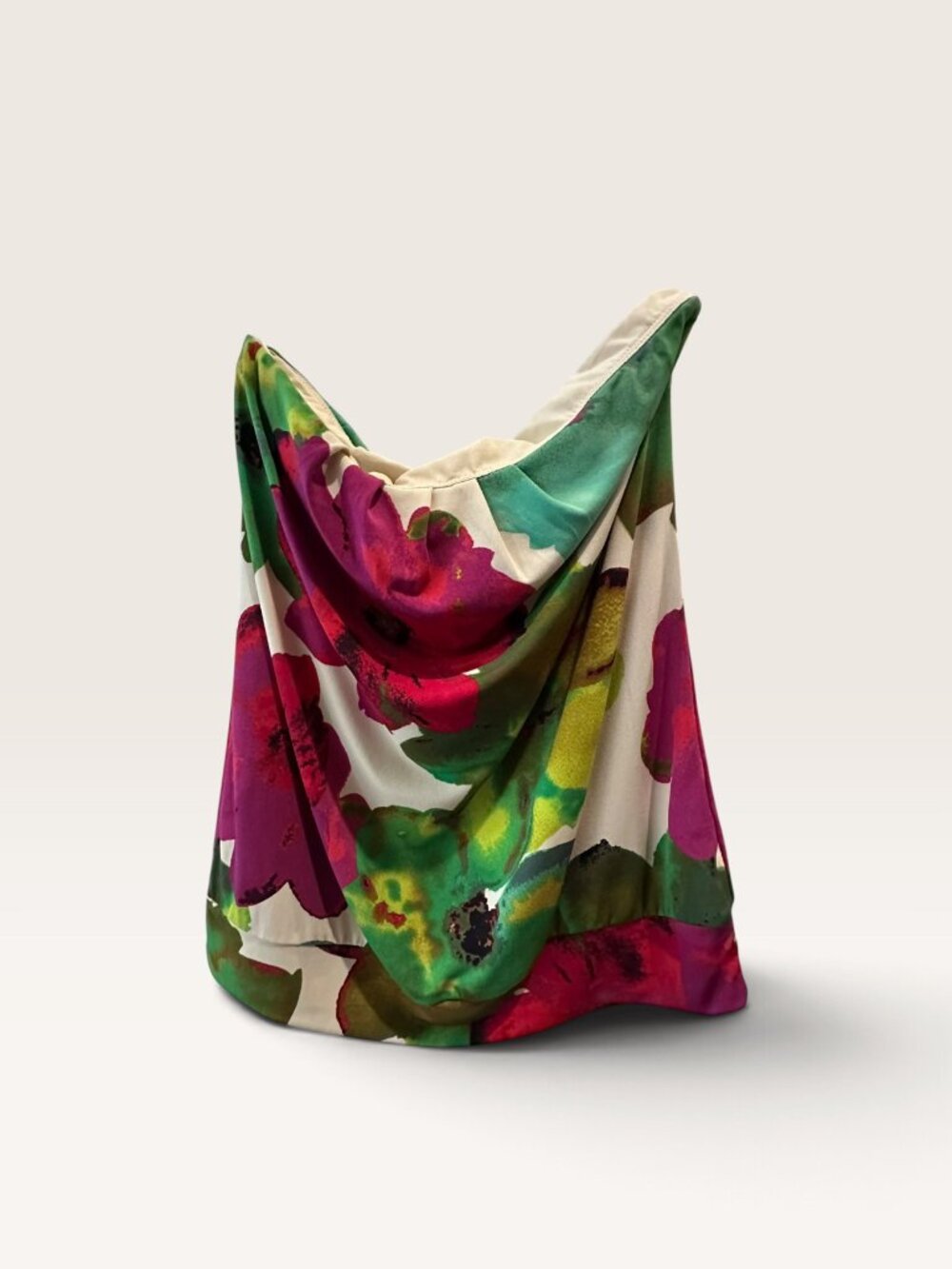 The Limited Floral Strapless Cowl Top, Size S
